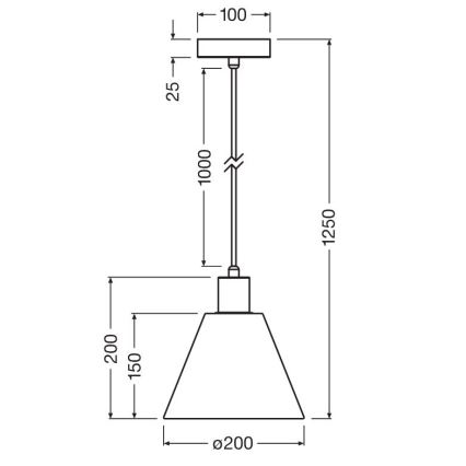 Ledvance - Żyrandol na lince DECOR RAFFIA 1xE27/15W/230V rafia