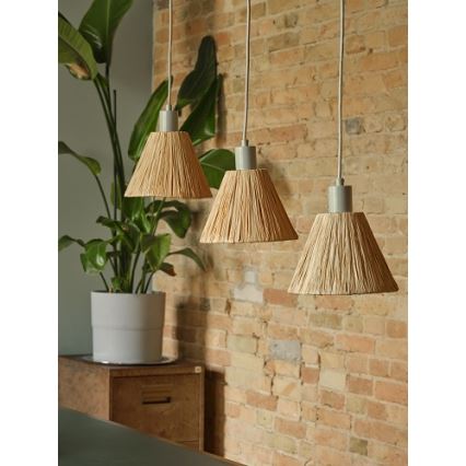 Ledvance - Żyrandol na lince DECOR RAFFIA 3xE27/15W/230V rafia