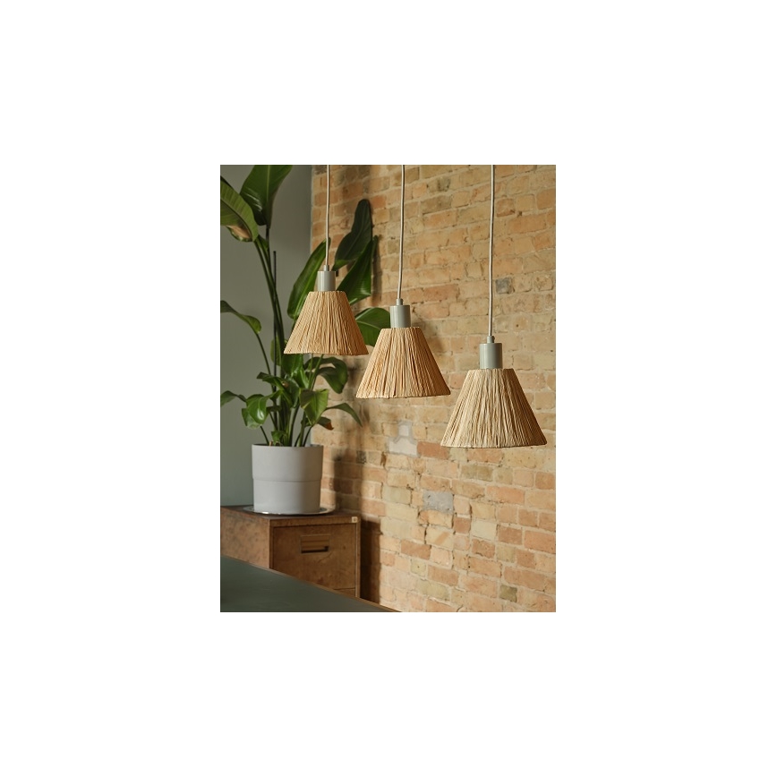 Ledvance - Żyrandol na lince DECOR RAFFIA 3xE27/15W/230V rafia