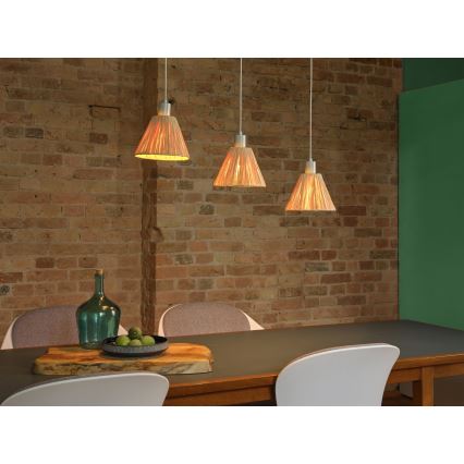 Ledvance - Żyrandol na lince DECOR RAFFIA 3xE27/15W/230V rafia