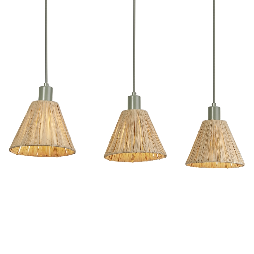 Ledvance - Żyrandol na lince DECOR RAFFIA 3xE27/15W/230V rafia