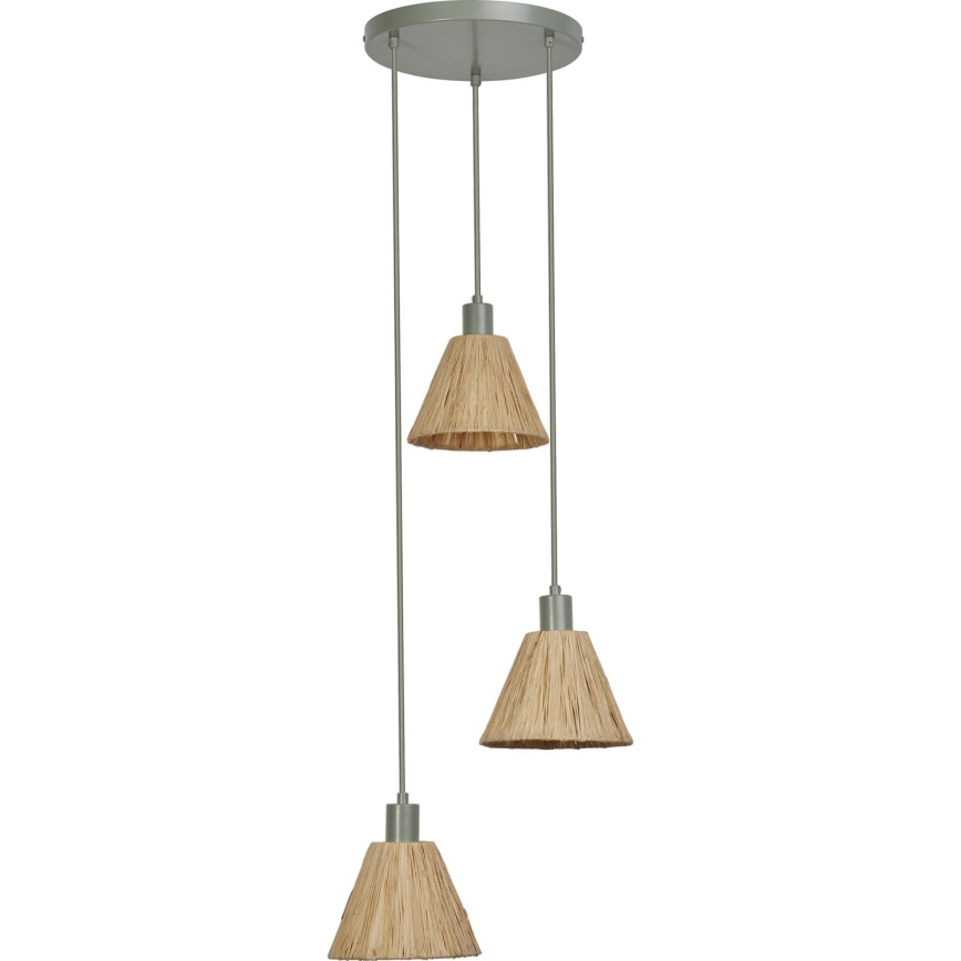 Ledvance - Żyrandol na lince DECOR RAFFIA 3xE27/15W/230V rafia