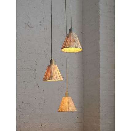 Ledvance - Żyrandol na lince DECOR RAFFIA 3xE27/15W/230V rafia