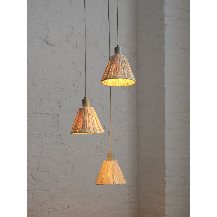 Ledvance - Żyrandol na lince DECOR RAFFIA 3xE27/15W/230V rafia