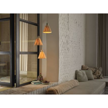 Ledvance - Żyrandol na lince DECOR RAFFIA 3xE27/15W/230V rafia