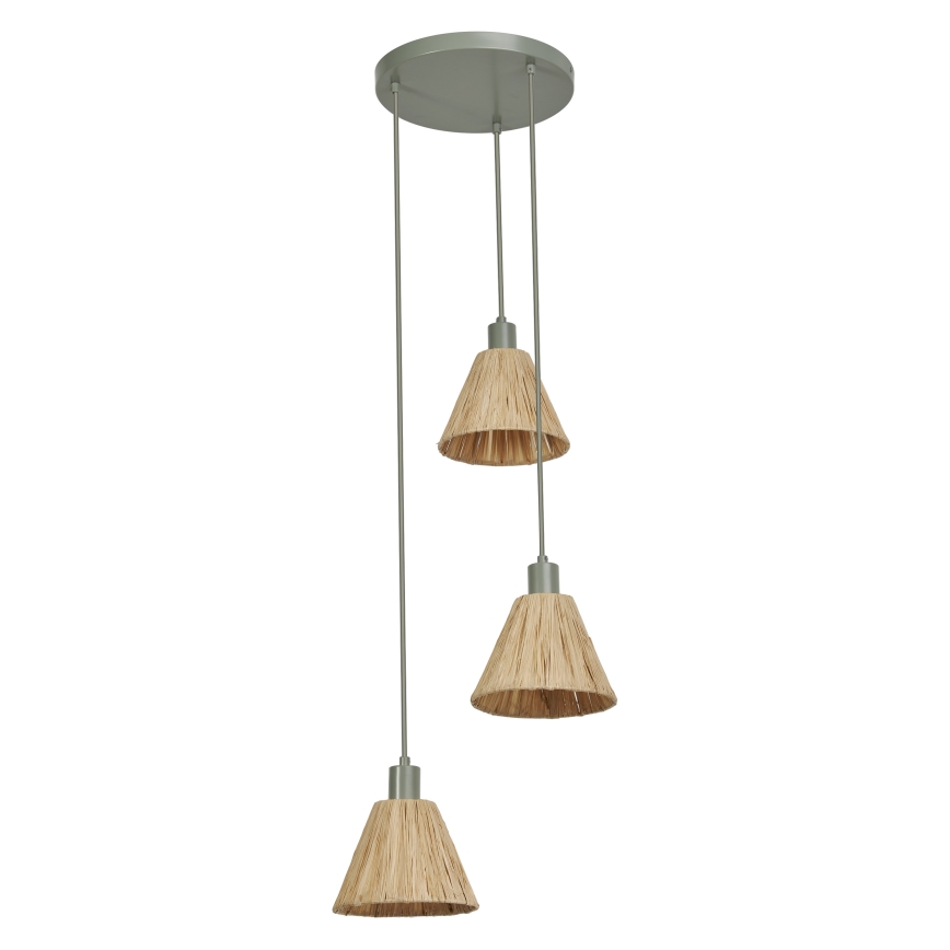 Ledvance - Żyrandol na lince DECOR RAFFIA 3xE27/15W/230V rafia