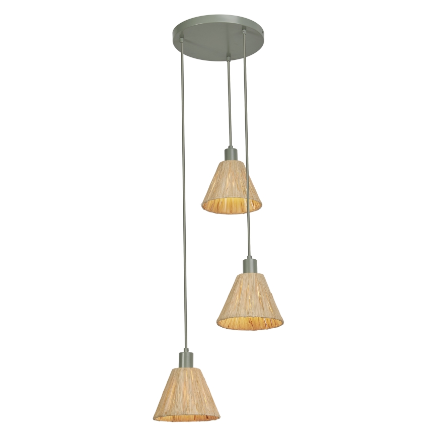 Ledvance - Żyrandol na lince DECOR RAFFIA 3xE27/15W/230V rafia