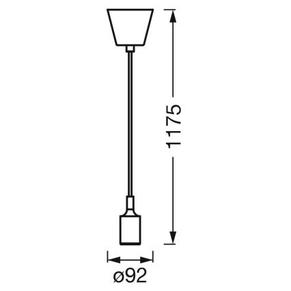 Ledvance - Żyrandol na lince PENDULUM BELL 1xE27/15W/230V biała +