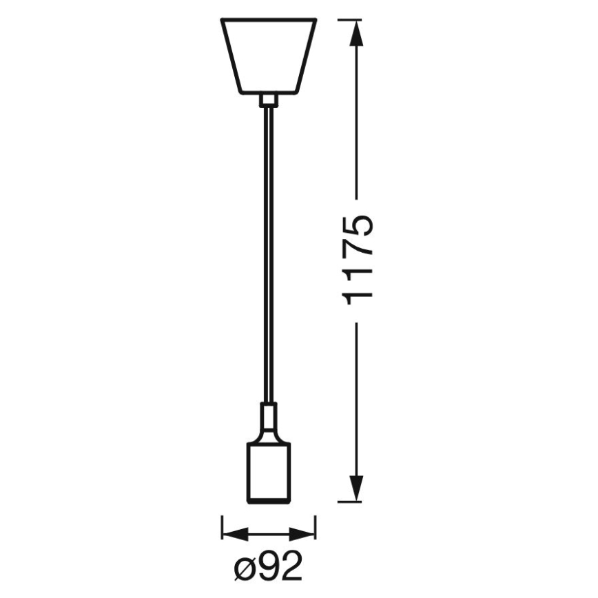 Ledvance - Żyrandol na lince PENDULUM BELL 1xE27/15W/230V biała +