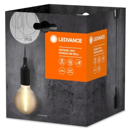 Ledvance - Żyrandol na lince PENDULUM BELL 1xE27/15W/230V czarne