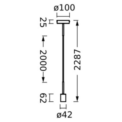 Ledvance - Żyrandol na lince PENDULUM NEEDLE 1xE27/15W/230V