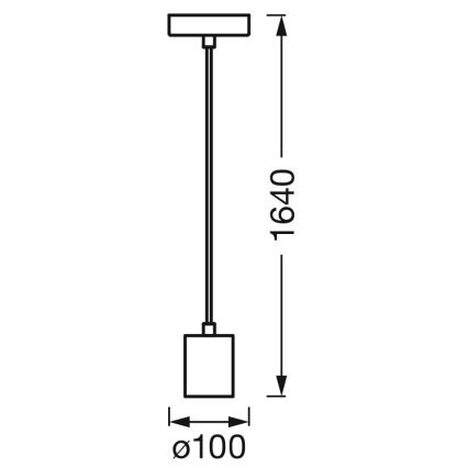 Ledvance - Żyrandol na lince PENDULUM ROUND 1xE27/15W/230V biała +