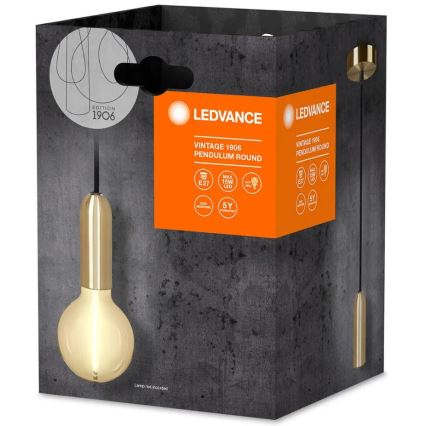 Ledvance - Żyrandol na lince PENDULUM ROUND 1xE27/15W/230V złoty