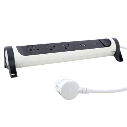 Legrand 049416 - Przedłużacz z wyłącznikiem 3Z Typ E + USB-A + USB-C 1,5m