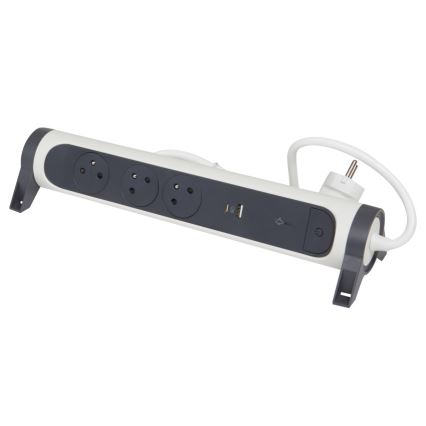 Legrand 049416 - Przedłużacz z wyłącznikiem 3Z Typ E + USB-A + USB-C 1,5m
