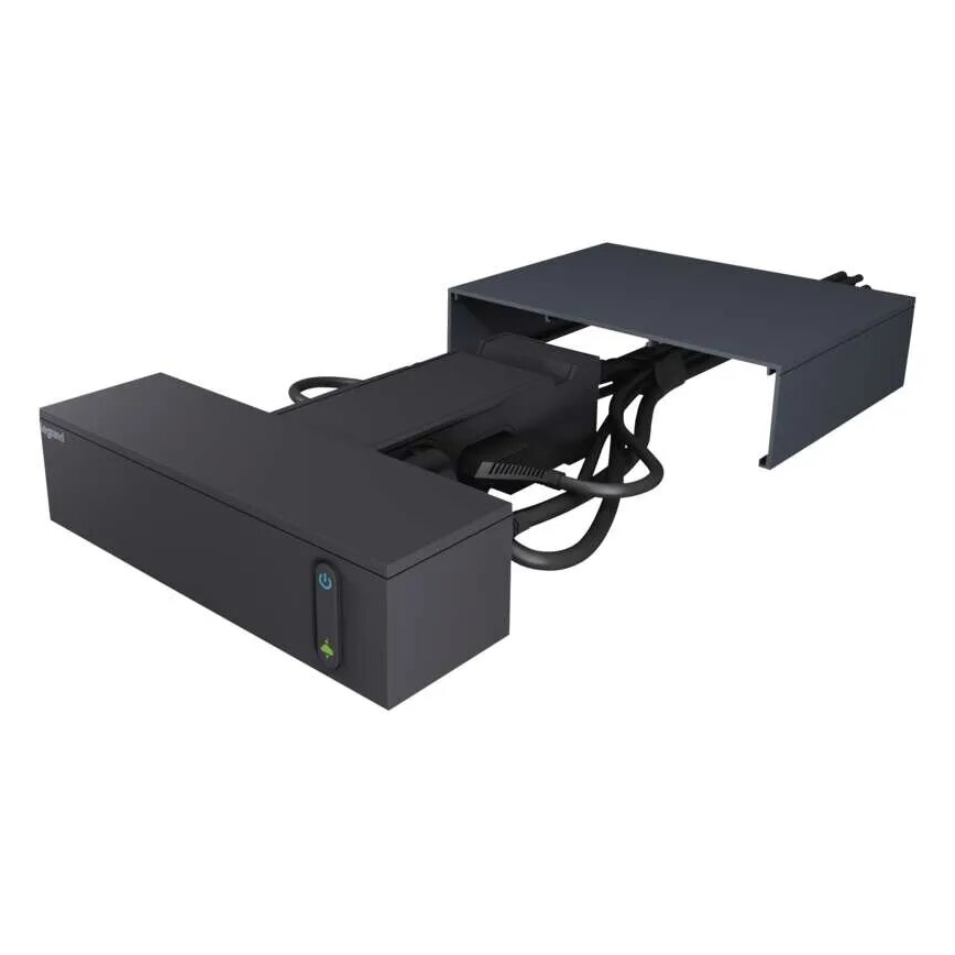 Legrand 049430 - HUB multimedialny z wyłącznikiem 4Z Typ E + 4Z Typ C 2m czarny