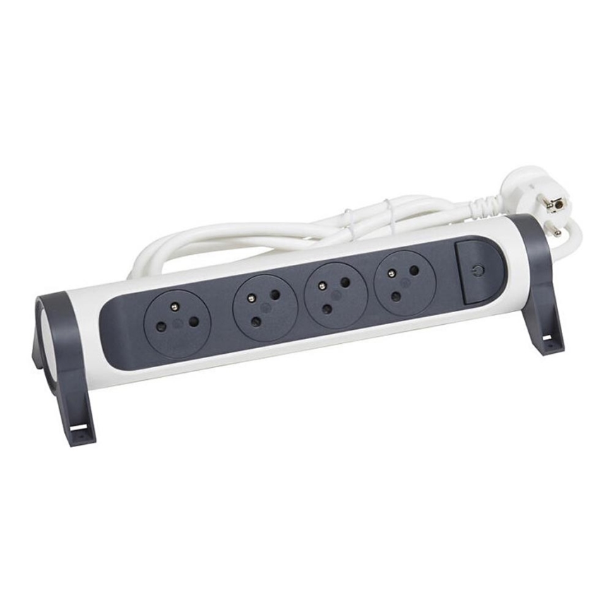 Legrand 049459 - Przedłużacz z wyłącznikiem 4Z Typ E 3m