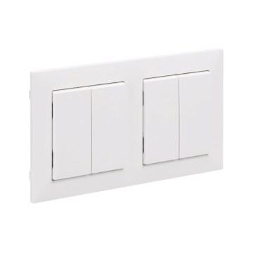 Legrand - 2x Podwójny łącznik schodowy nr 5 z ramką SUNO biały