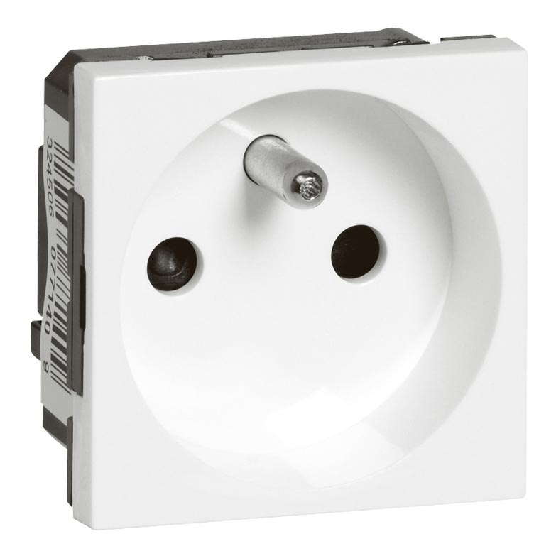 Legrand 77140 - Gniazdo MOSAIC 230V/16A 2P+T 2M biały