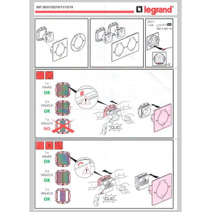 Legrand 89700 - Rama gniazda podłogowego PLATINUM 2M IP44 stal nierdzewna