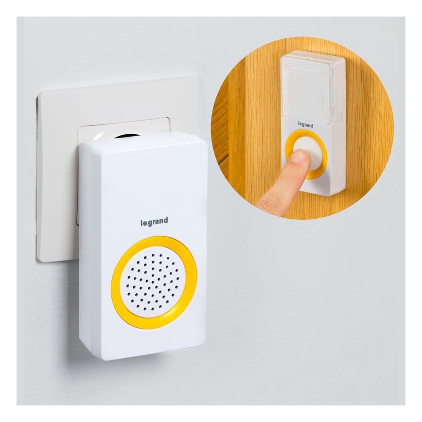 Legrand 94222 - Bezprzewodowy dzwonek ELIOT 230V biały