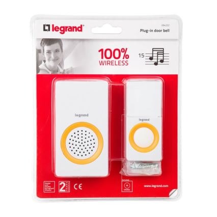 Legrand 94222 - Bezprzewodowy dzwonek ELIOT 230V biały