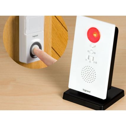Legrand 94224 - Bezprzewodowy dzwonek ELIOT ze wskaźnikiem LED
