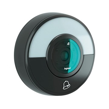 Legrand 94231 - Bezprzewodowy dzwonek + WIFI kamera ELIOT czarny
