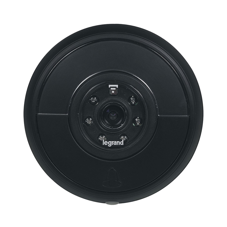 Legrand 94231 - Bezprzewodowy dzwonek + WIFI kamera ELIOT czarny