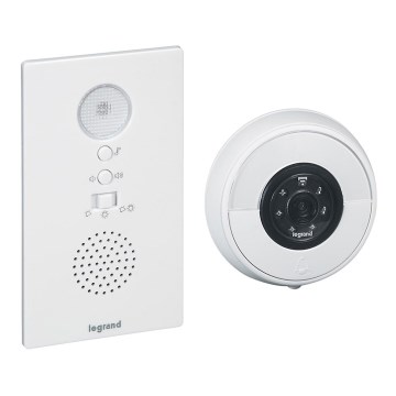 Legrand 94232 - ZESTAW Bezprzewodowy dzwonek + WIFI kamera ELIOT biały