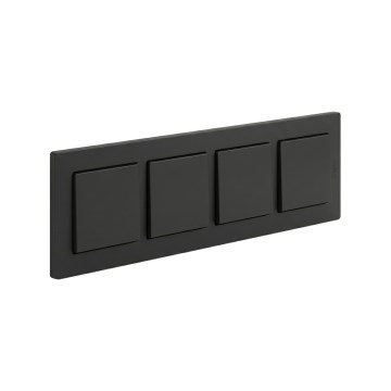 Legrand - Czterokrotny włącznik jednobiegunowy nr 1 z ramką NILOE STEP, czarny