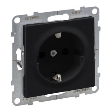 Legrand - Gniazdko domowe SCHUKO 250V/16A SUNO czarne