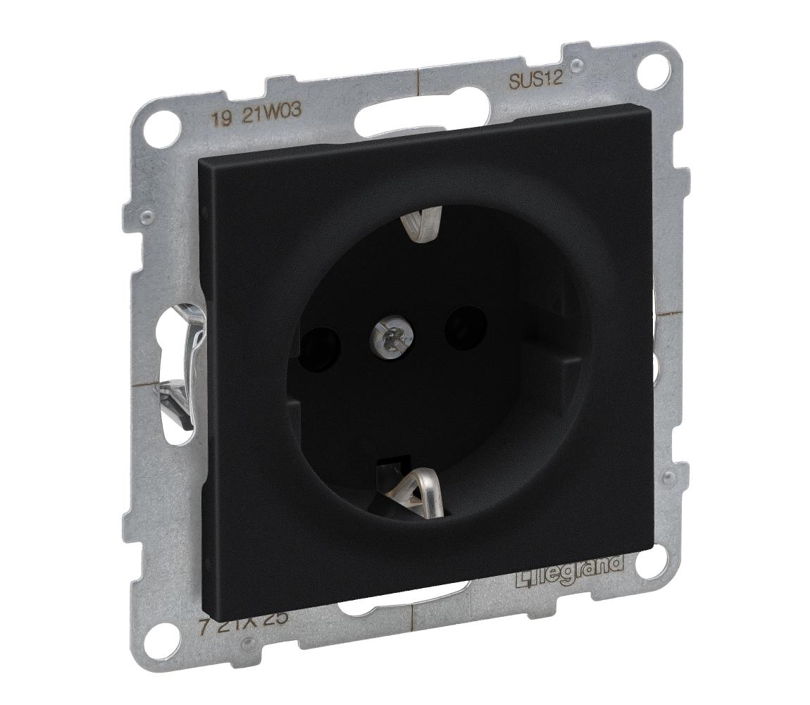 Legrand - Gniazdko domowe SCHUKO 250V/16A SUNO czarne