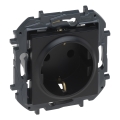 Legrand - Gniazdko domowe SCHUKO bez ramki NILOE STEP 250V czarne