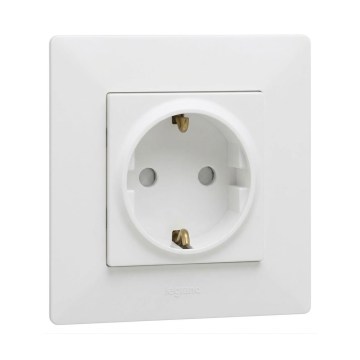 Legrand - Gniazdko domowe SCHUKO z ramką NILOE STEP 250V białe
