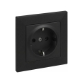 Legrand - Gniazdko domowe SCHUKO z ramką SUNO 250V czarne