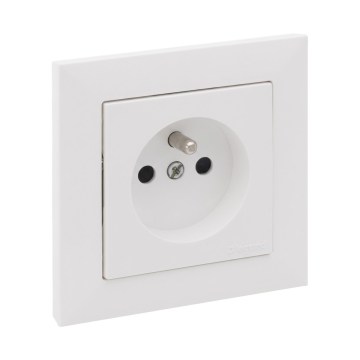 Legrand - Gniazdko domowe z ramką SUNO 250V białe