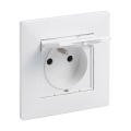 Legrand - Gniazdko zewnętrzne z ramką NILOE STEP 250V IP44 białe