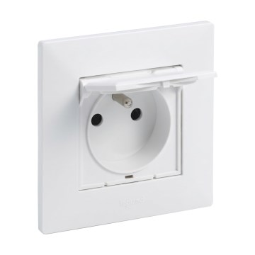 Legrand - Gniazdko zewnętrzne z ramką NILOE STEP 250V IP44 białe