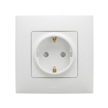 Legrand - Gniazdo domowe SCHUKO z ramką NILOE 250V białe