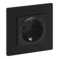 Legrand - Gniazdo domowe SCHUKO z ramką NILOE STEP 250V czarne