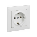 Legrand - Gniazdo domowe SCHUKO z ramką SUNO 250V białe