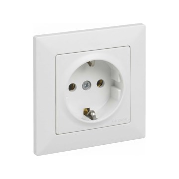Legrand - Gniazdo domowe SCHUKO z ramką SUNO 250V białe