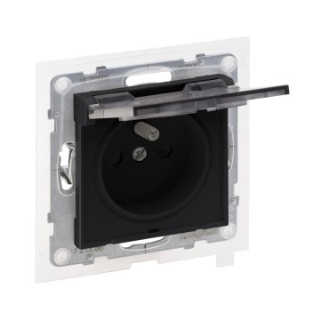 Legrand - Gniazdo zewnętrzne bez ramki 250V/16A NILOE STEP IP44 czarne