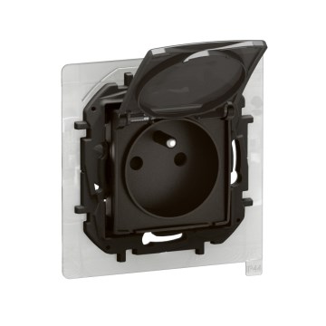 Legrand - Gniazdo zewnętrzne domowe bez ramki 250V/16A NILOE IP44 czarne