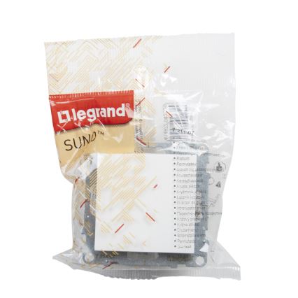 Legrand - Jednobiegunowy przycisk nr 1/0 bez ramki SUNO biały