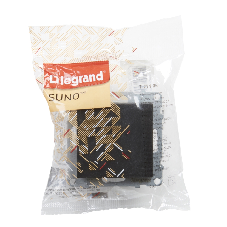 Legrand - łącznik schodowy bez ramki nr 6 SUNO, czarny