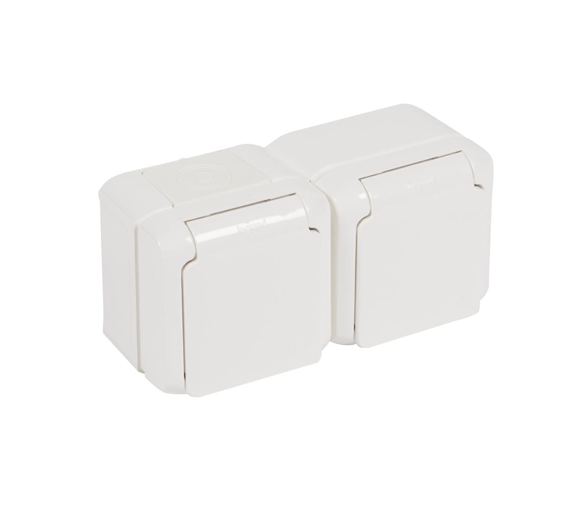 Legrand - Podwójne gniazdo domowe 250V/16A FORIX IP44 białe