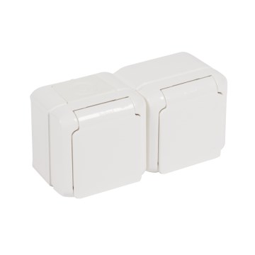 Legrand - Podwójne gniazdo domowe 250V/16A FORIX IP44 białe