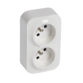 Legrand - Podwójne gniazdo ścienne do domu FORIX 250V białe